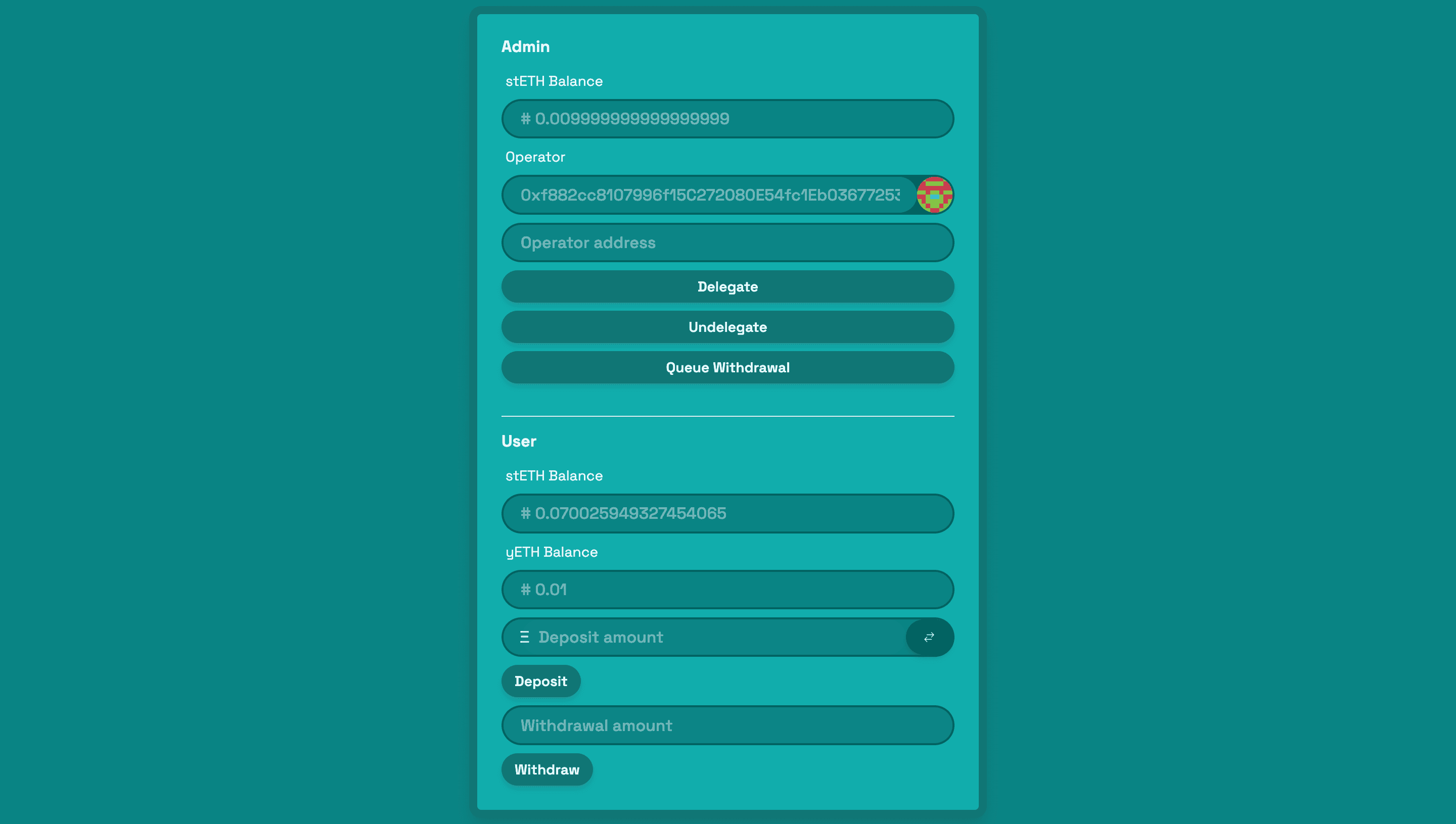 Screenshot of Yield